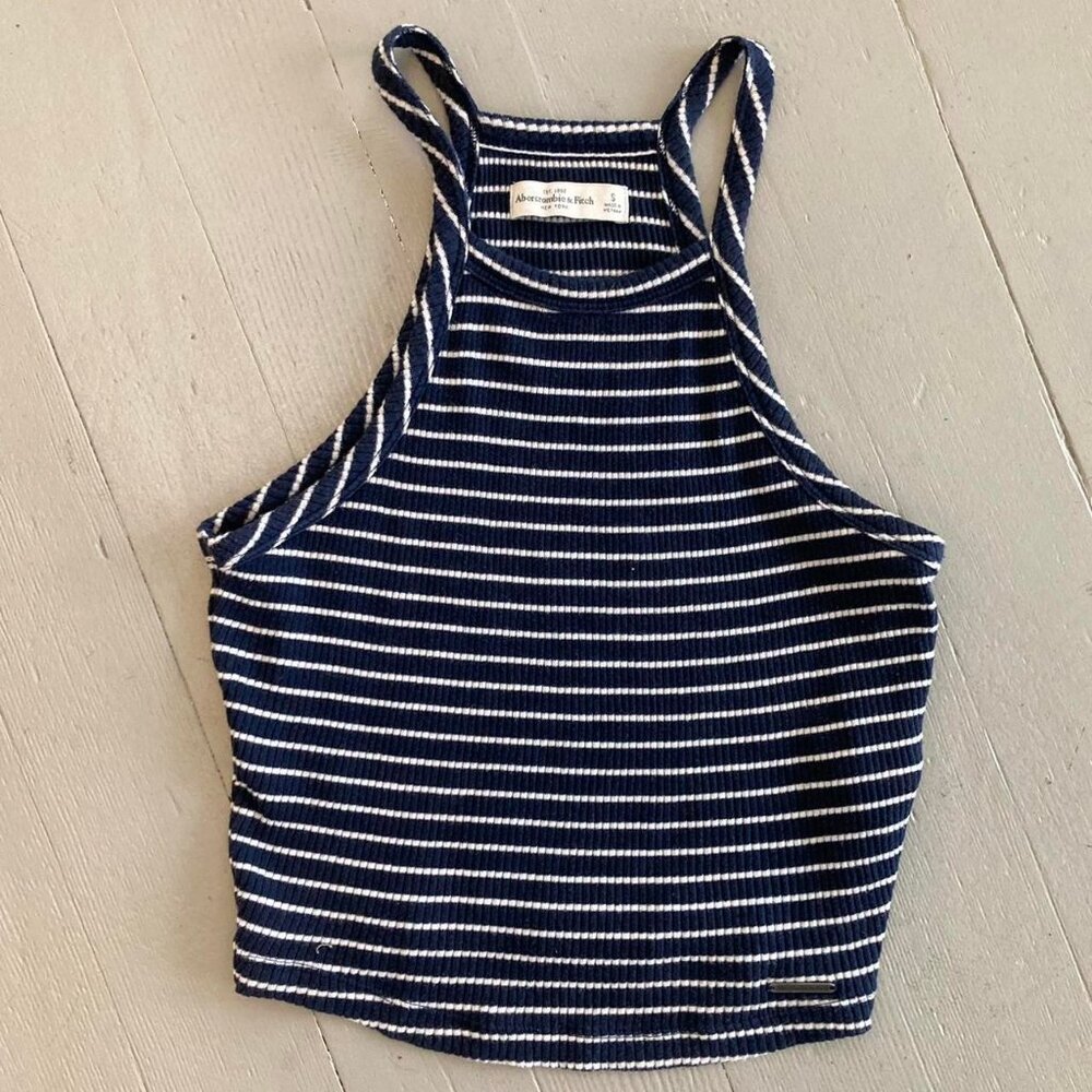 Abercrombie & Fitch navy blue pj lounge shorts and tank top SET Small - Picture 5 of 9